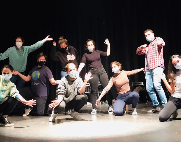 El actual Grupo de Teatro de la UVa. Ensayo en diciembre de 2021. Sala Borja